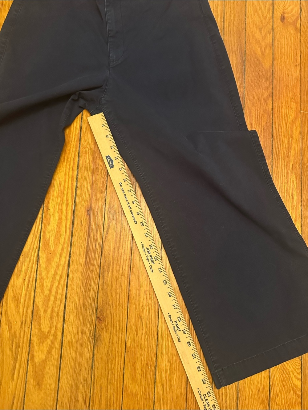 GAP High Rise Stride Ankle Pants Women's 12 P Navy Wide Leg Cropped Chino 1154 - Picture 4 of 7